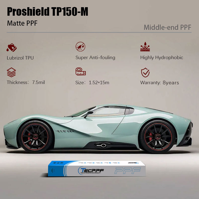 Película de proteção de pintura mate de alta proteção 1.52x15m 7.5mil PPF Protector de carro
