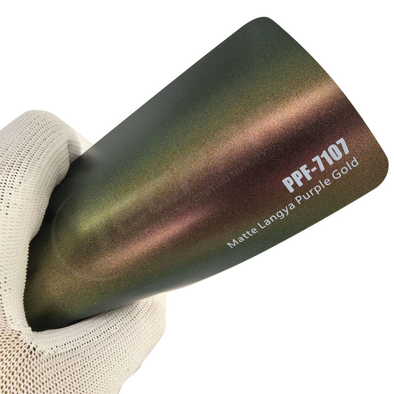 PPF-7107 Matte Langya Purple Gold Color Paint Protective Film para Riscos de Carros