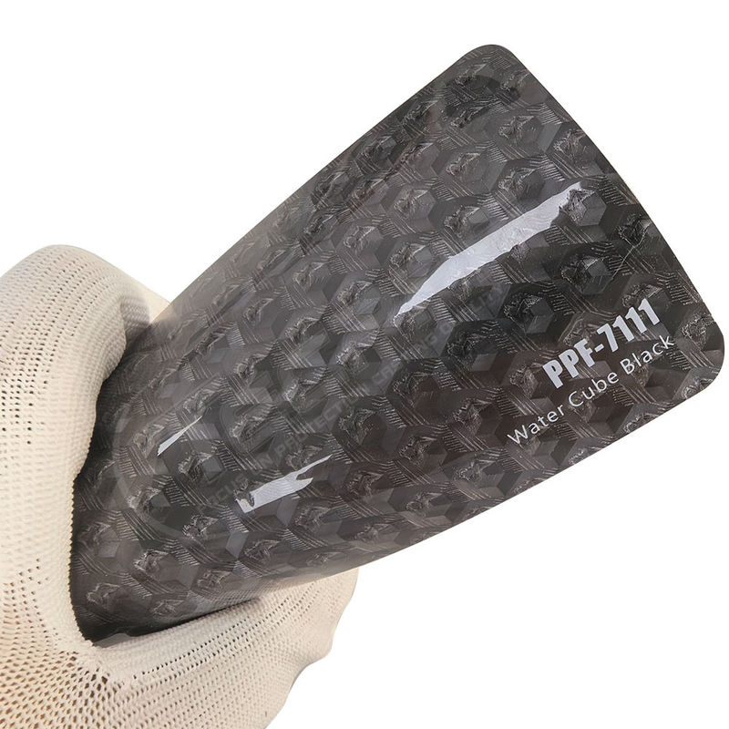 PPF-7111 Cubo de água filme de proteção de tinta de cor preta para arranhões de carros