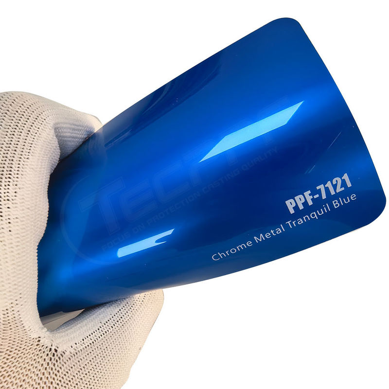PPF-7121 Cromo Metal Tranquilo Película de Proteção de Tinta de Cor Azul Para Riscos de Carros