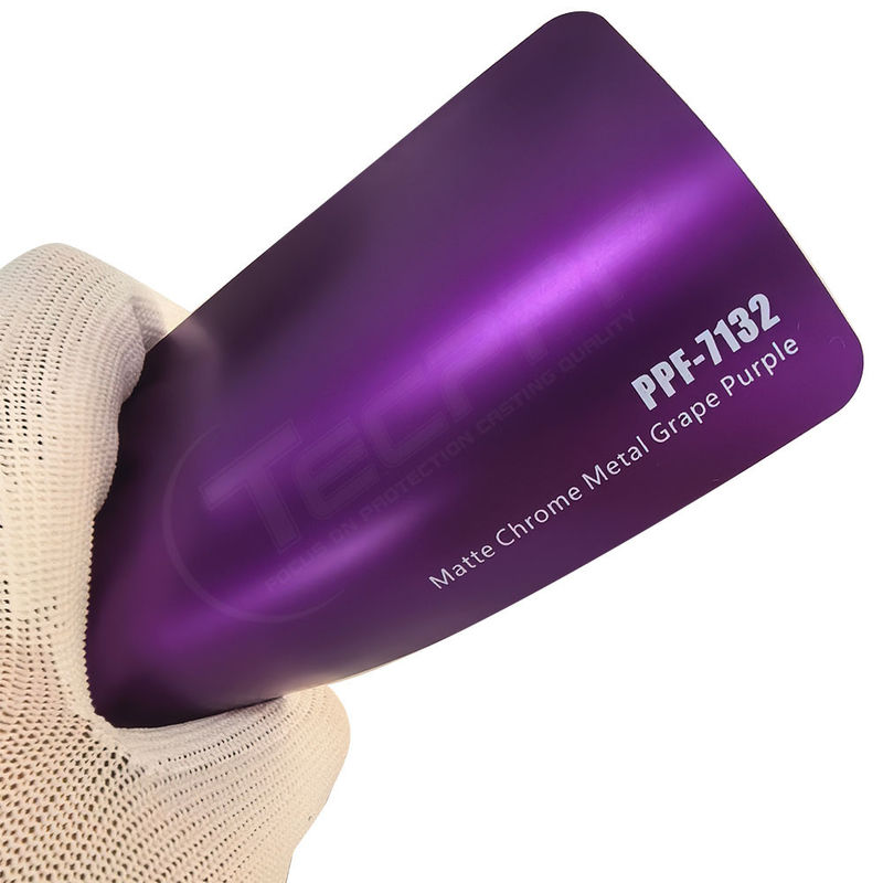 PPF-7132 Proteção de tinta de cor roxa de metal cromo fosco para arranhões de automóveis