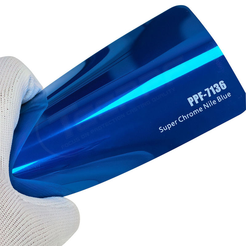 PPF-7136 Super Chrome Nil Blue Color Proteção de Pintura Película Para Riscos de Carro