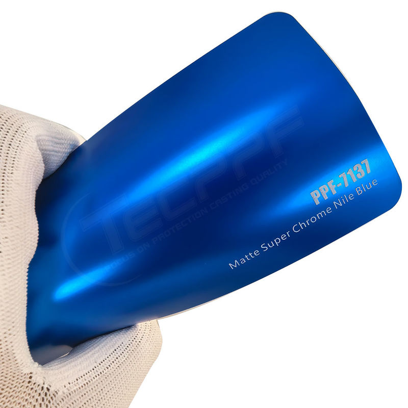 PPF-7137 Matte Super Chrome Nil Blue Color Paint Protective Film Para Riscos de Carros